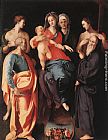Famous Child Paintings - Madonna and Child with St Anne and Other Saints